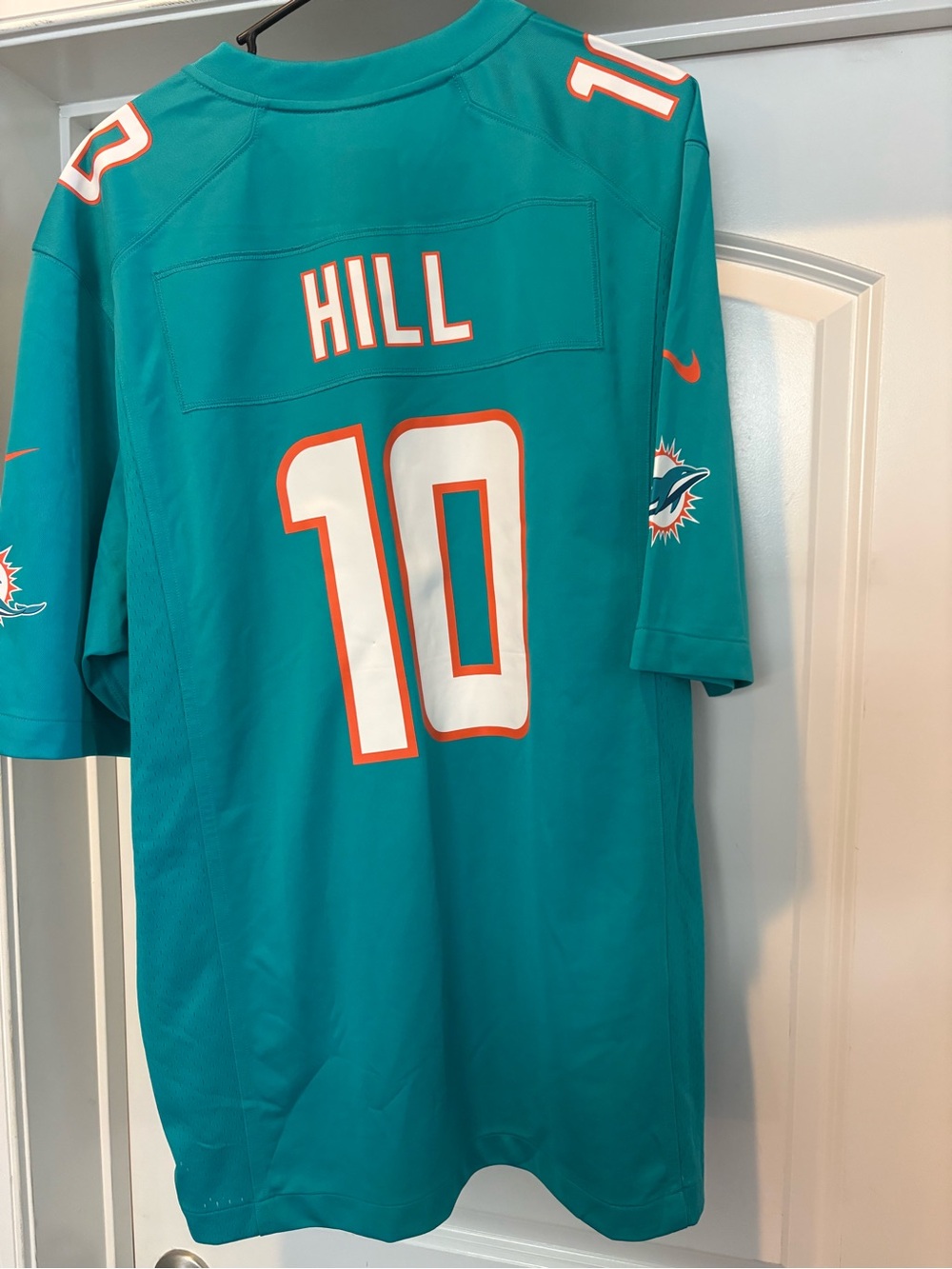 Nike Teal and White Tyreek Hill #10 Football Jersey Men’s Large